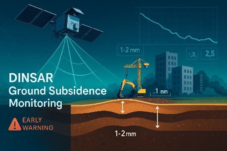 how to monitor ground subsidence with DInSAR