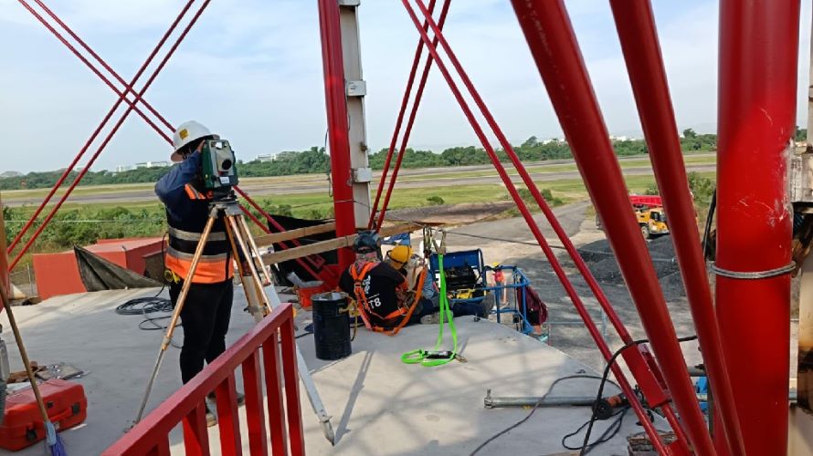 Topografía Especializada para Reforzamiento Estructural de Radar Aeroportuario en Puerto Vallarta