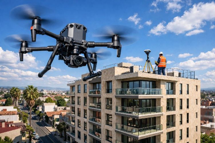 drone fotogrametria edificio construccion mexico