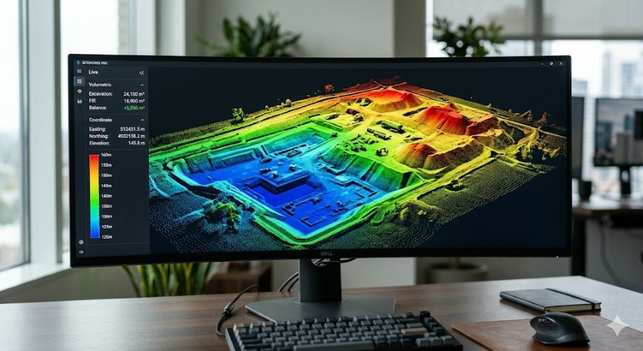 modelo digital elevacion nube puntos 3D fotogrametria drones construccion